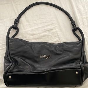 Mario Hernandez Black Leather Shoulder Bag